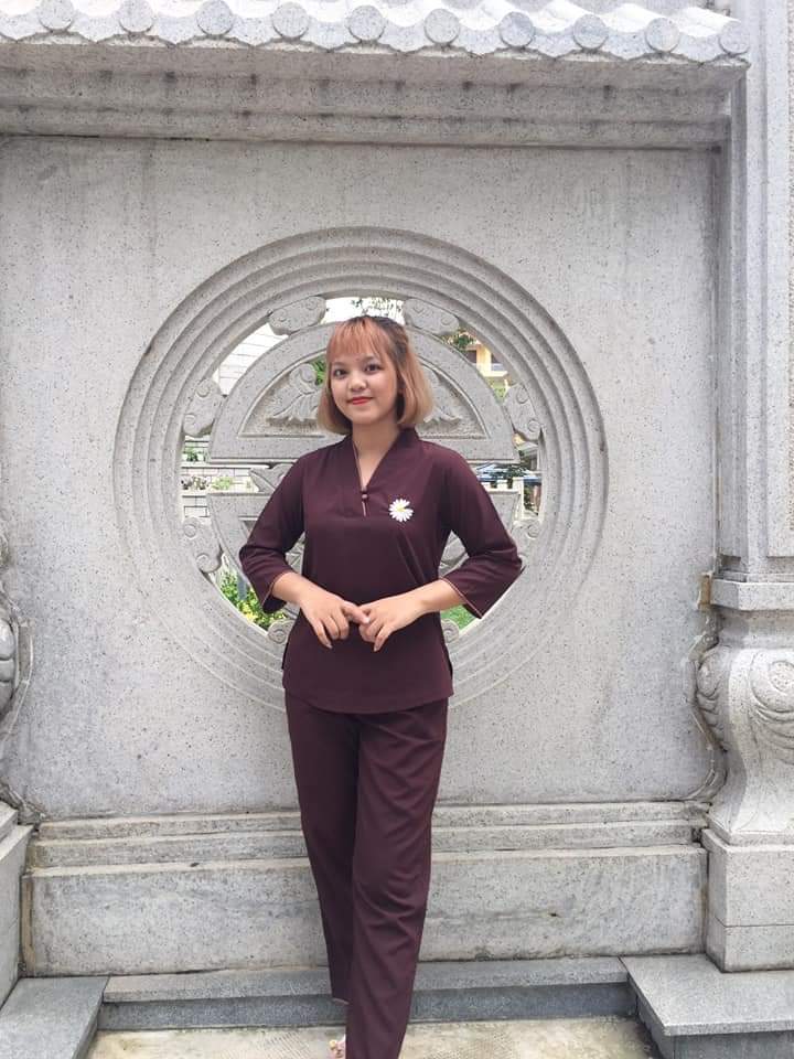 Đồ bộ nữ đi chùa C03 kate (nâu)