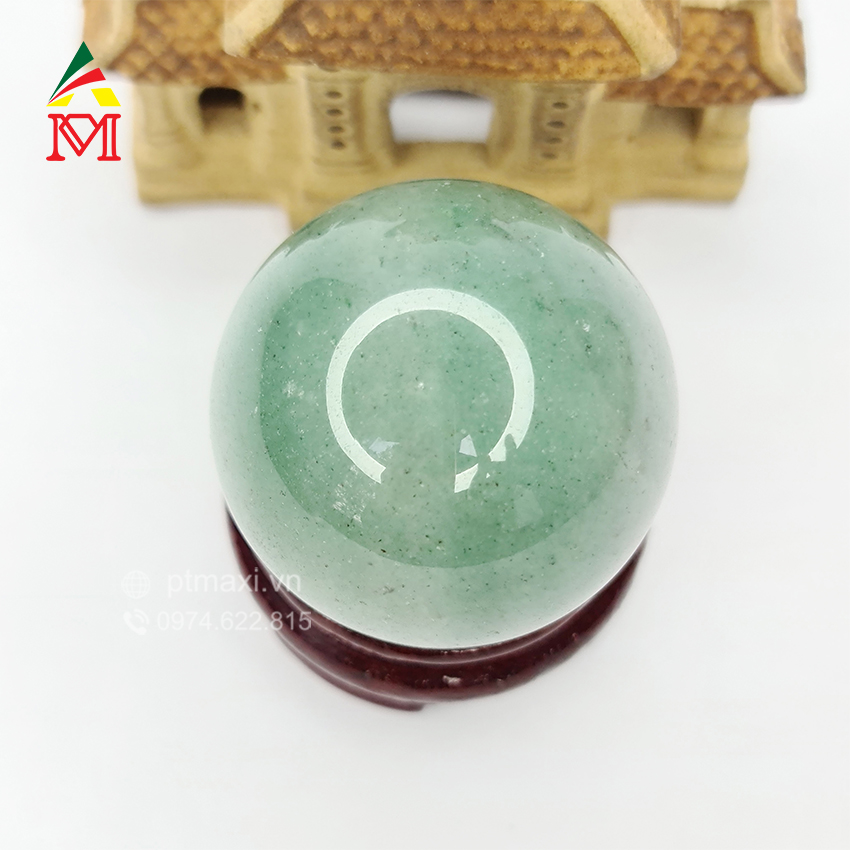 Quả Cầu Phong Thủy Thạch Anh Xanh