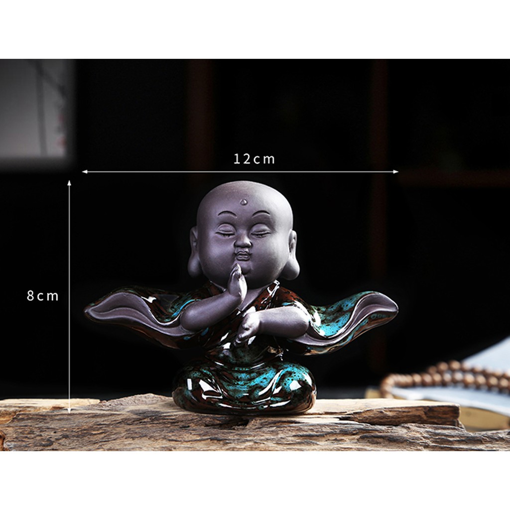 Tượng Tu Sĩ luyện công bằng gốm tử sa