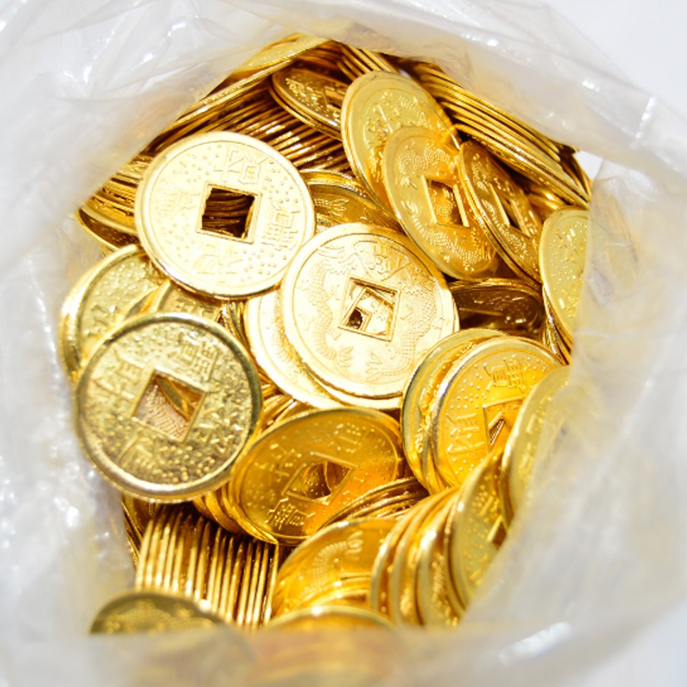 Combo 10 túi xu vàng may mắn size 13mm