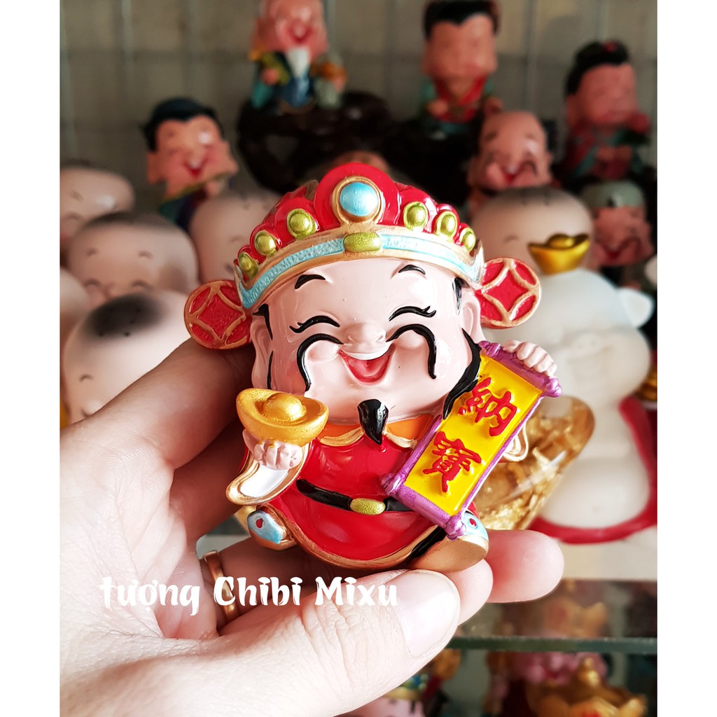 Tượng chibi Thần Tài 7cm - cầm thỏi vàng