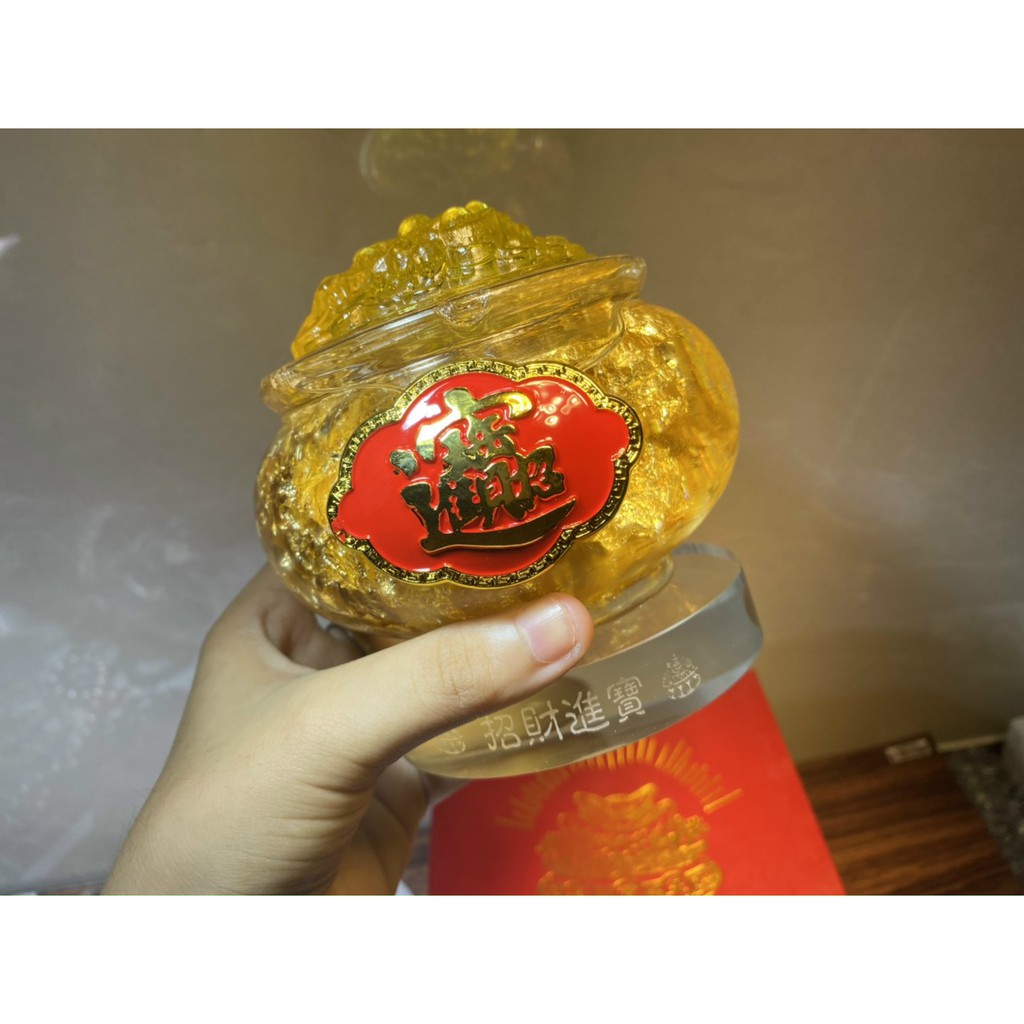 Bát Tụ Bảo Thần Tài đế thủy tinh