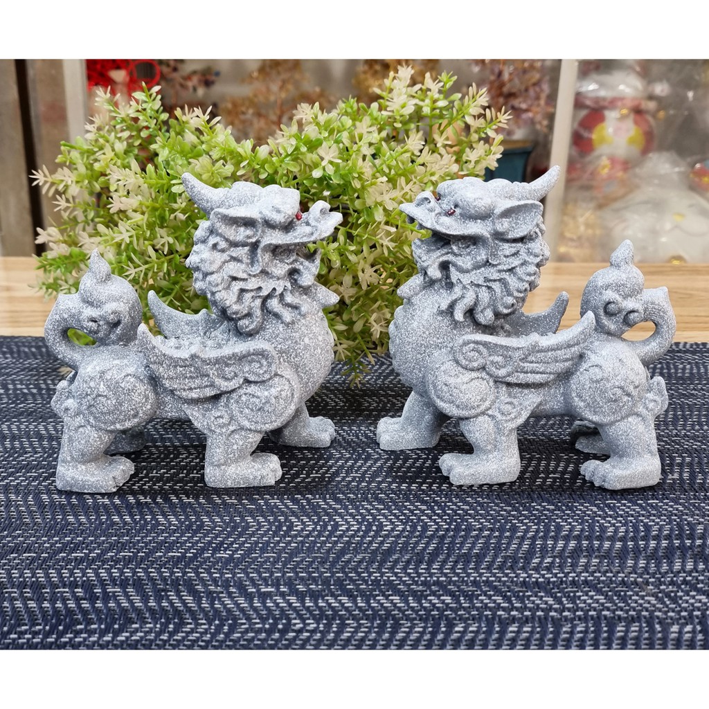 Cặp Tỳ Hưu trắng size 11cm