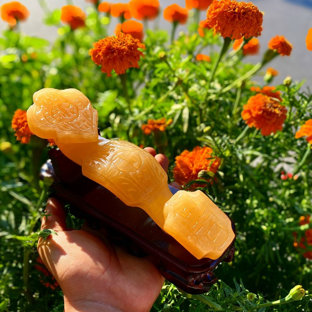 Gậy Như Ý ngọc Hoàng Long size 18cm