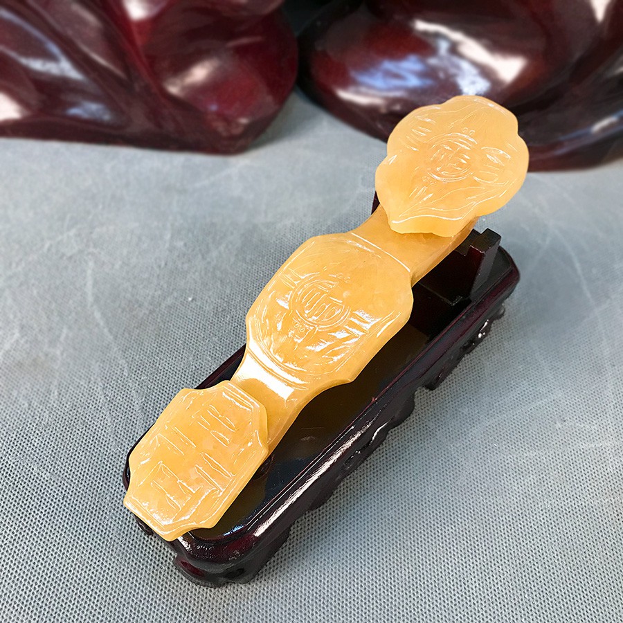 Gậy Như Ý ngọc Hoàng Long size 18cm