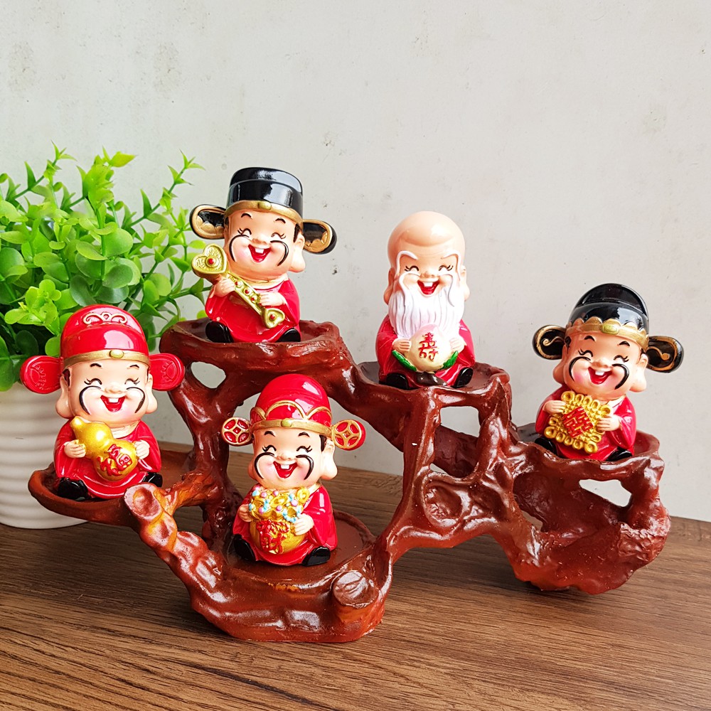 Bộ 05 tượng chibi Ngũ Phúc size 7cm