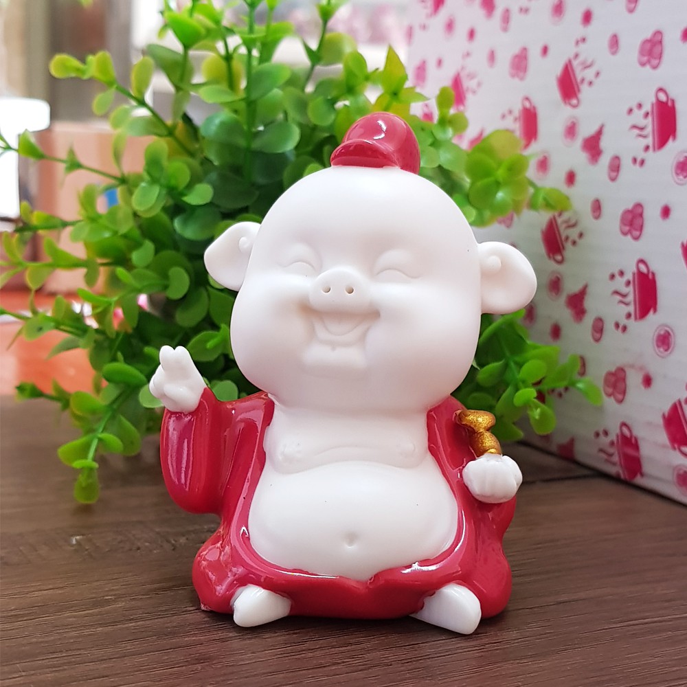 Tượng chibi chú Heo may mắn