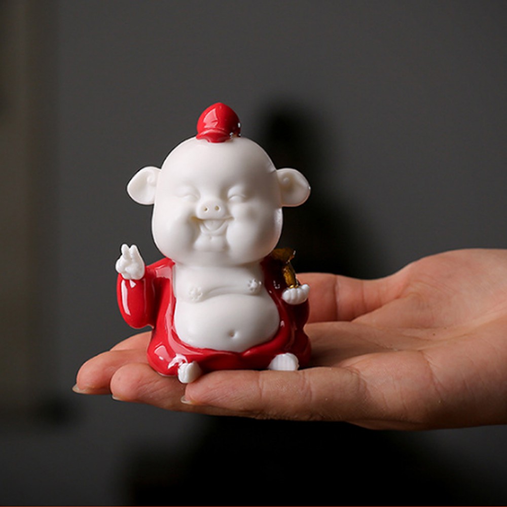 Tượng chibi chú Heo may mắn