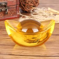 Combo 10 đỉnh vàng thủy tinh 6 cm