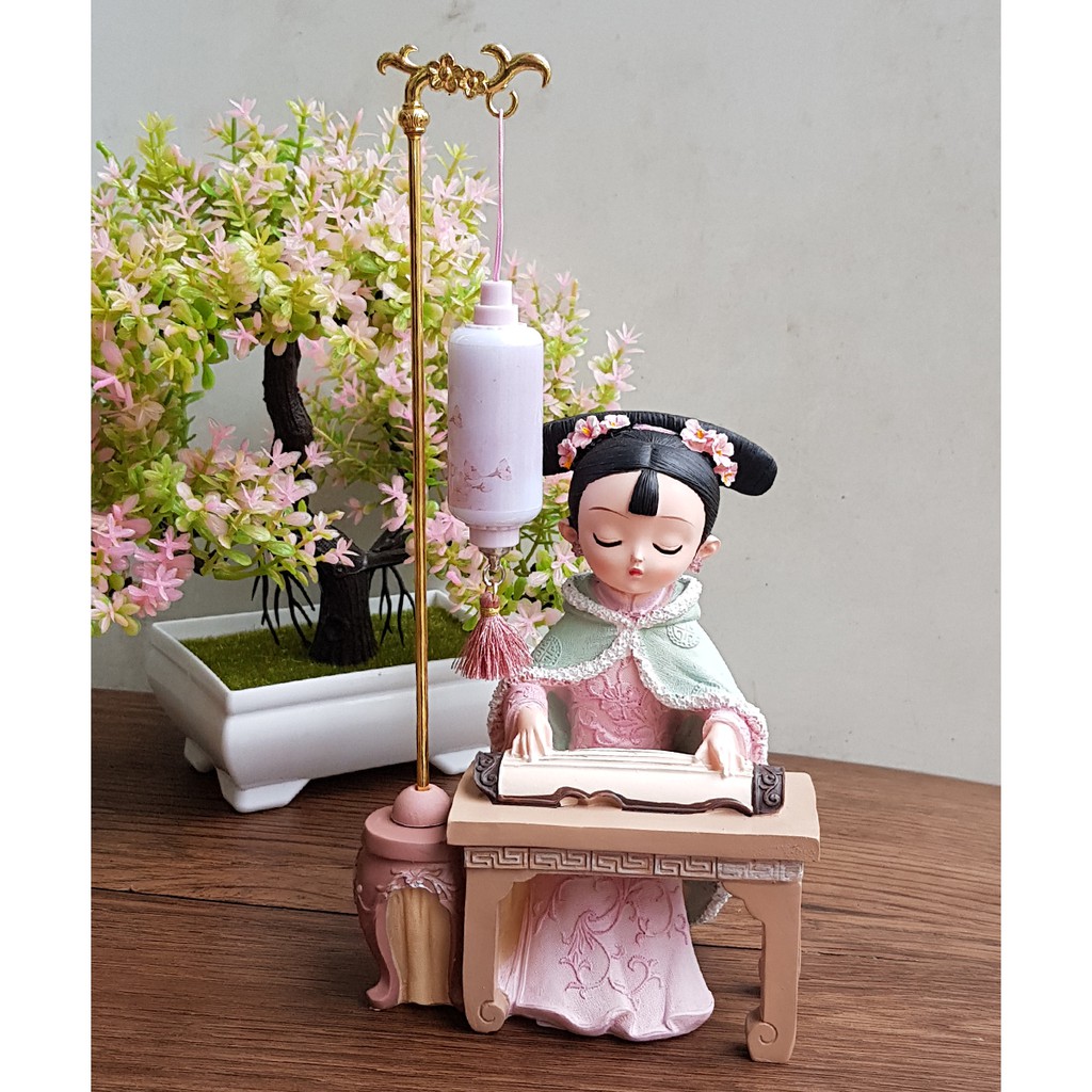 01 tượng thiếu nữ Cầm Kỳ Thi Họa