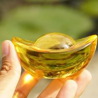 Combo 10 đỉnh vàng thủy tinh 6 cm