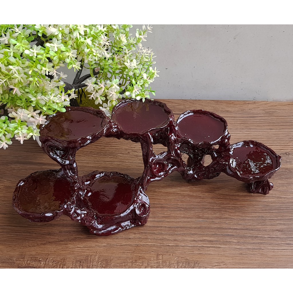 Chân đế ngọc Thần Tài - mẫu đế ngang 6 ô