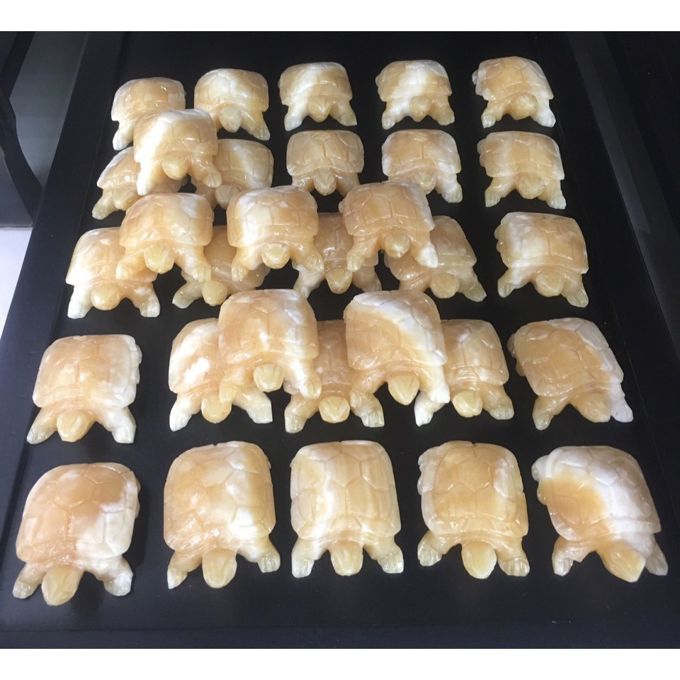 Cụ Rùa vàng bằng đá tự nhiên size 8cm