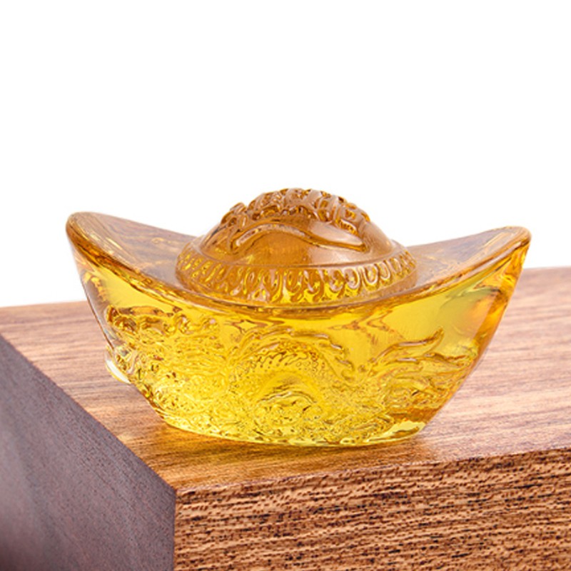 Thỏi vàng pha lê chạm Rồng tinh tế