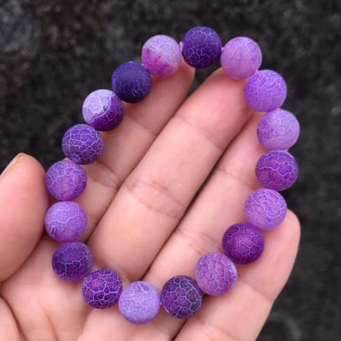 Vòng tay mã não vân trứng tím 10ly