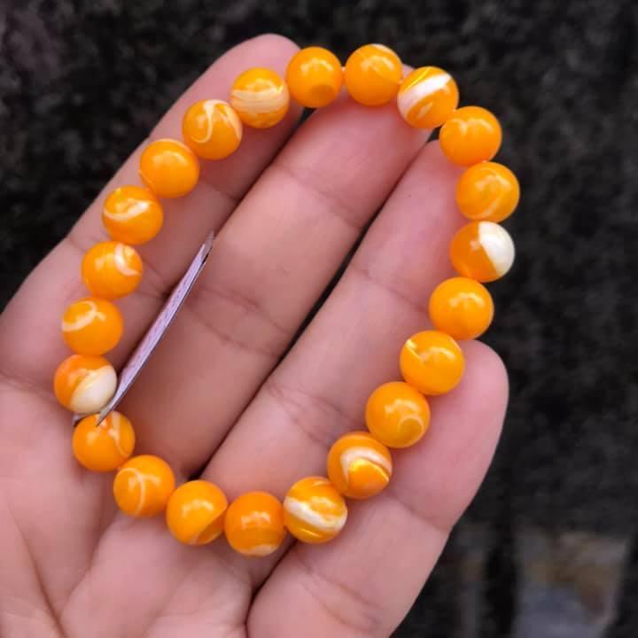 Vòng tay ốc xà cừ vàng 8ly