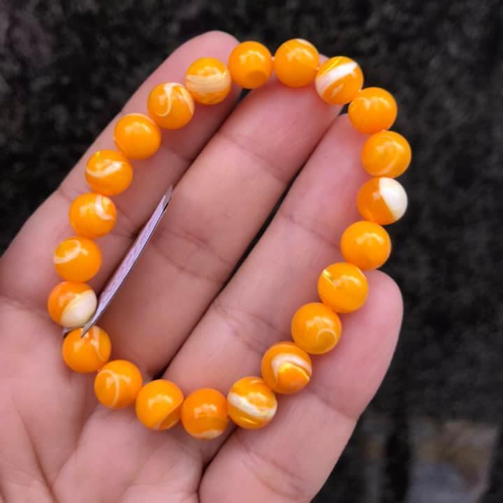 Vòng tay ốc xà cừ vàng 8ly