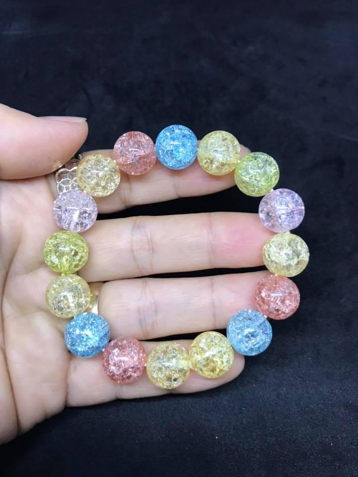 Vòng tay bọt tuyết ngũ sắc 12ly