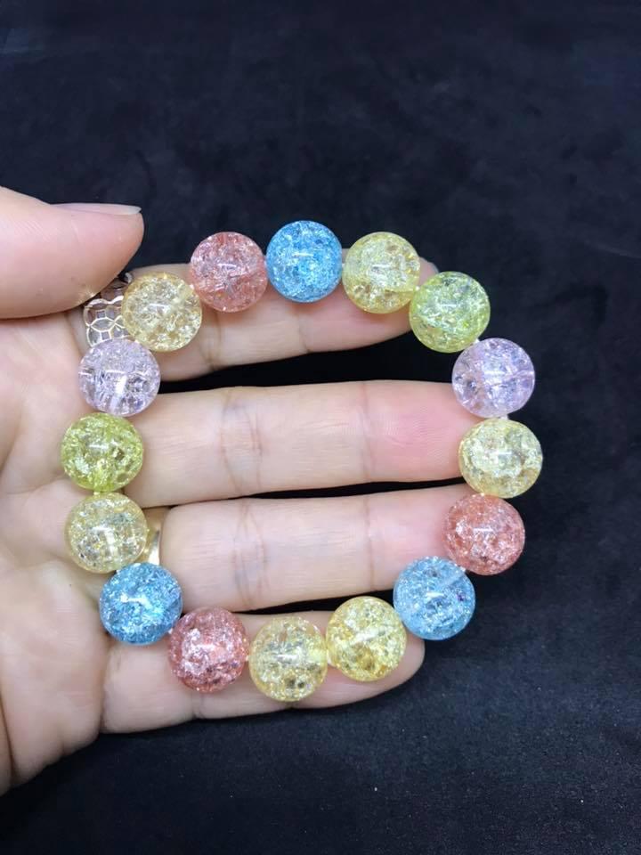 Vòng tay bọt tuyết ngũ sắc 12ly