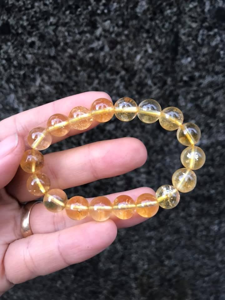 Vòng tay thạch anh vàng - size M