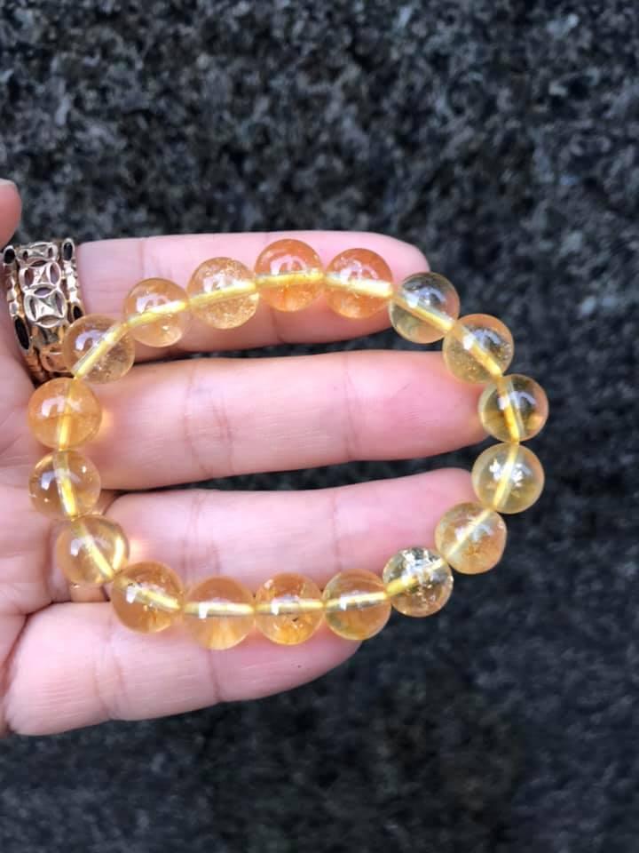 Vòng tay thạch anh vàng - size S