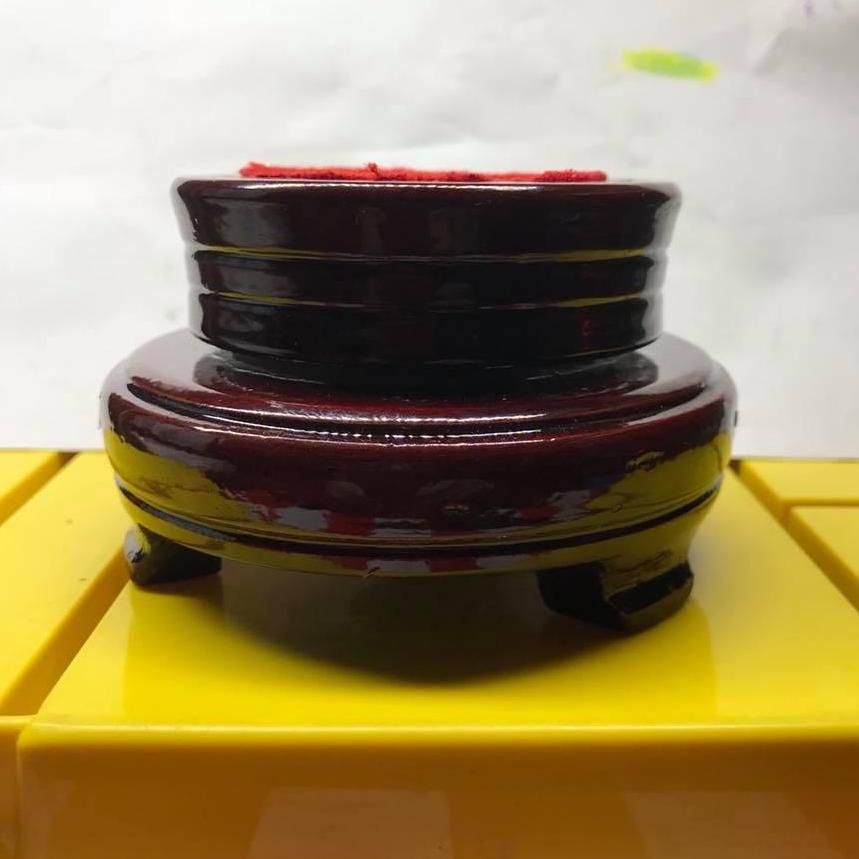 Chân đế gỗ 2 tầng cho quả cầu dưới 10cm