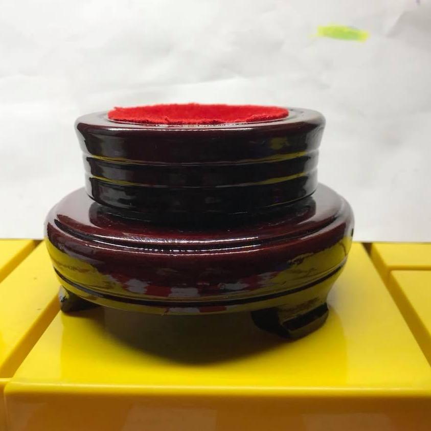 Chân đế gỗ 2 tầng cho quả cầu dưới 10cm