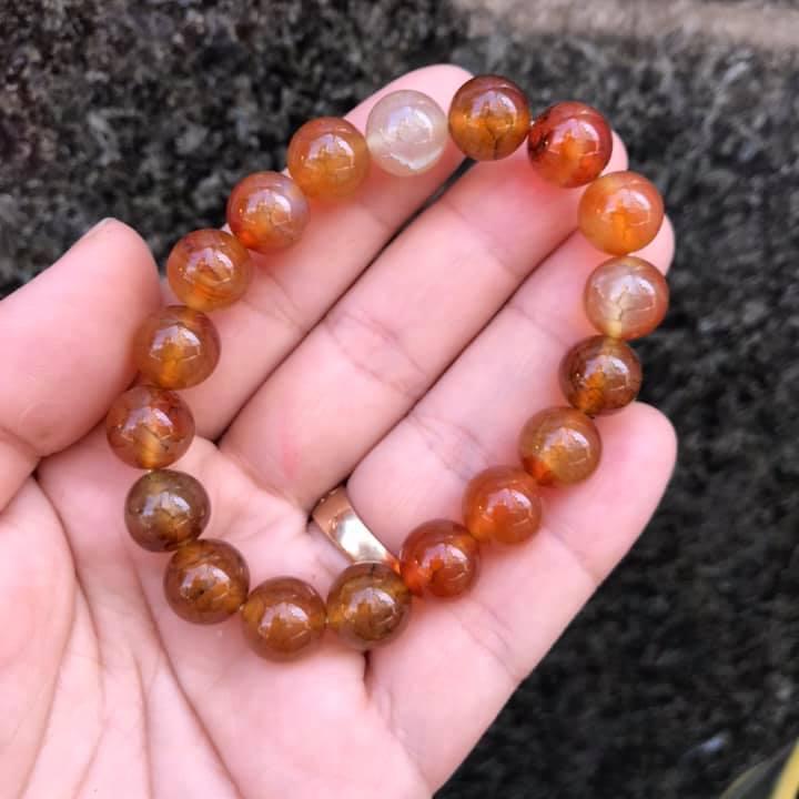 Vòng tay đá mã não vân rắn 10ly