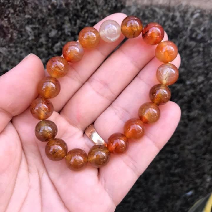 Vòng tay đá mã não vân rắn 10ly