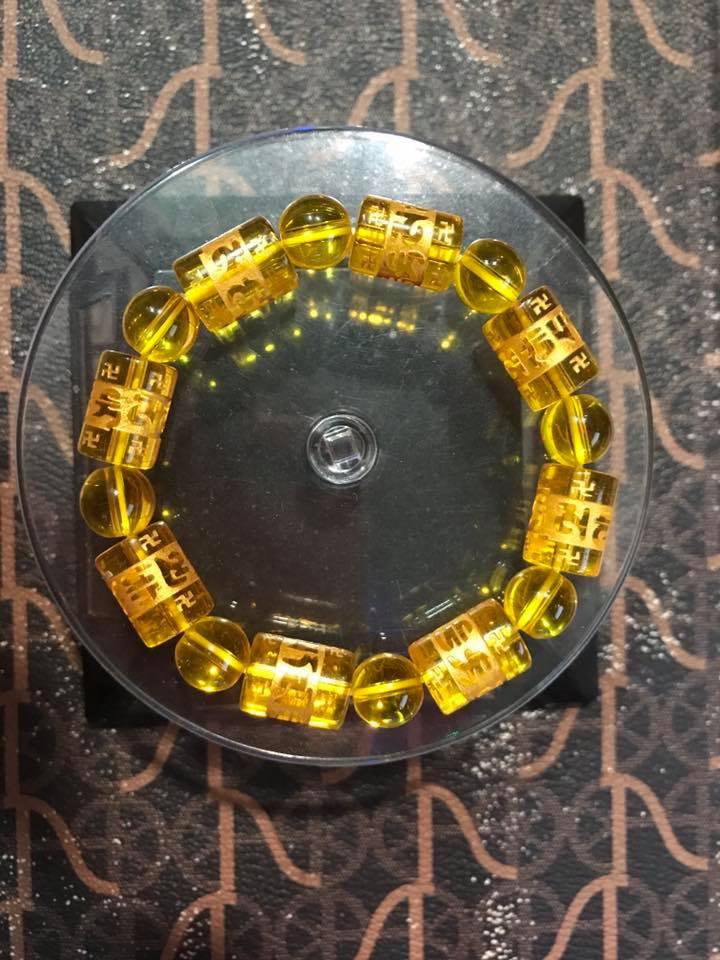 Vòng tay đá khắc Án-ma-ni 12ly