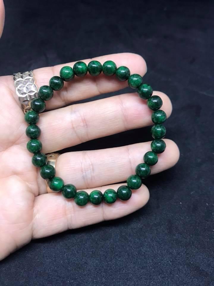 Vòng tay ngọc cẩm thạch Sơn Thuỷ 6ly