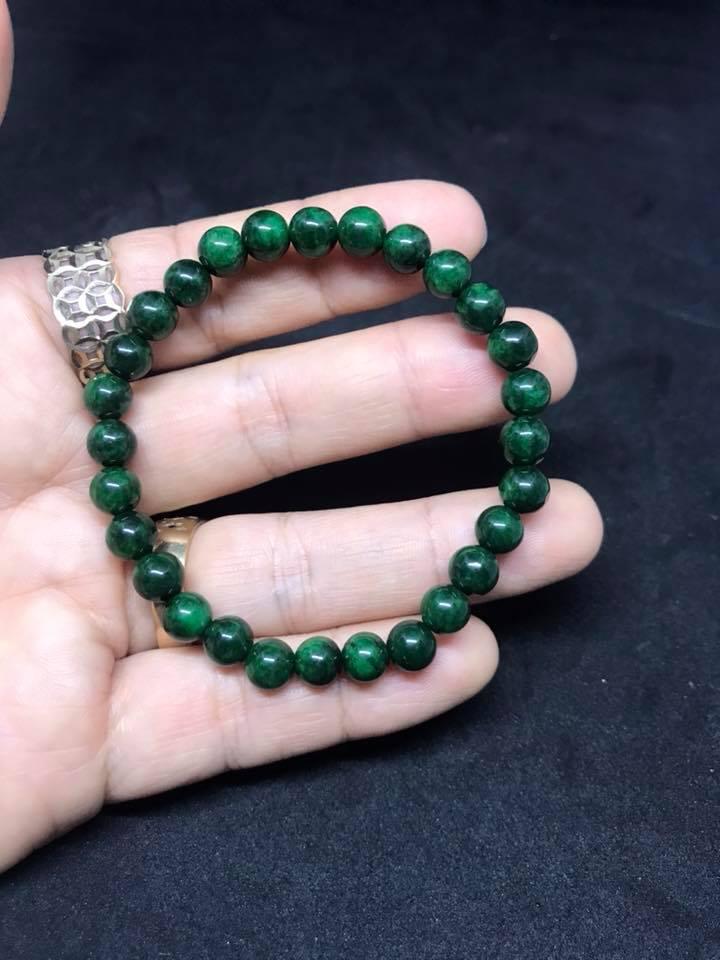 Vòng tay ngọc cẩm thạch Sơn Thuỷ 6ly