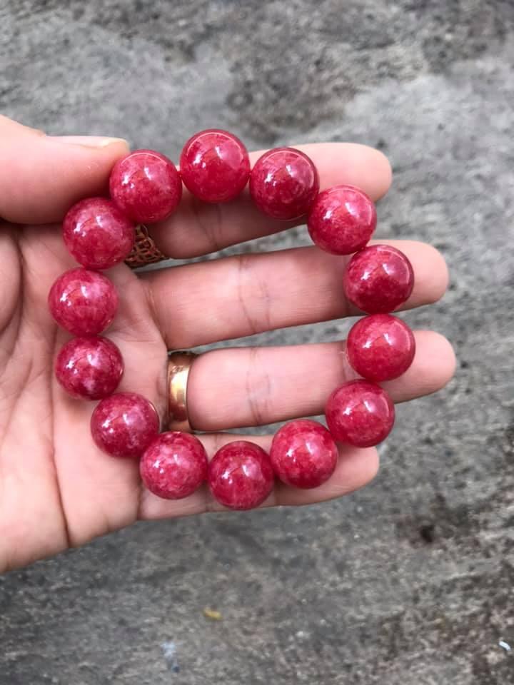 Vòng tay hồng ruby - 8MM