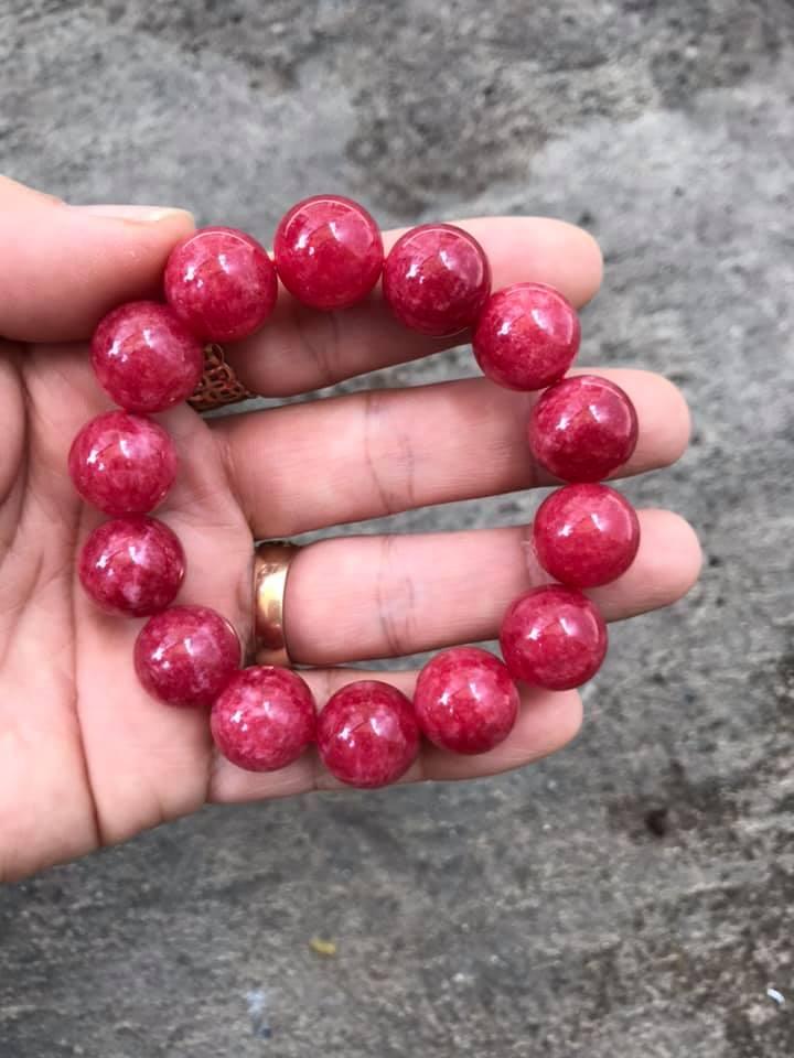 Vòng tay hồng ruby - 8MM
