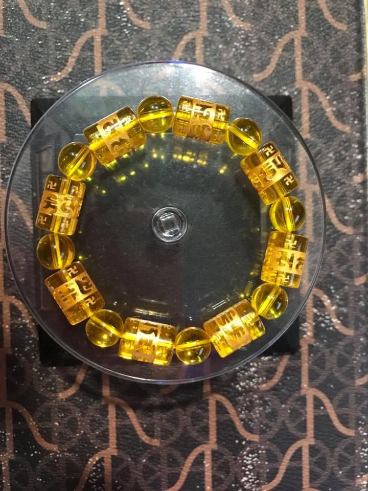 Vòng tay đá khắc Án-ma-ni 12ly