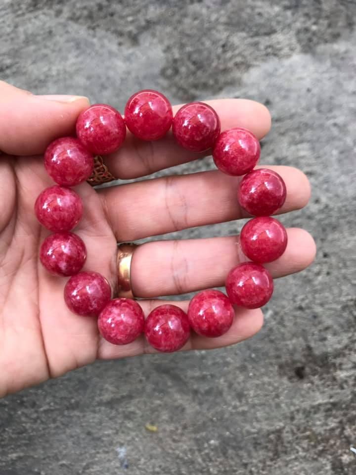 Vòng tay hồng ruby - 12MM