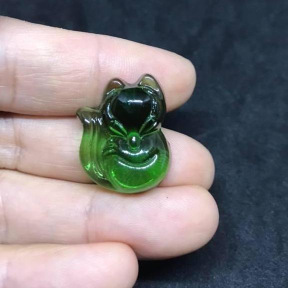 Mặt hồ ly may mắn xanh lá