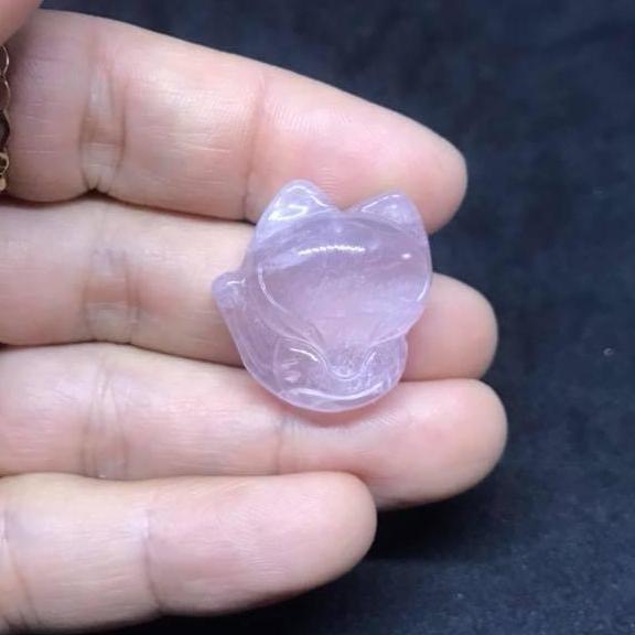 Mặt hồ ly baby thạch anh hồng