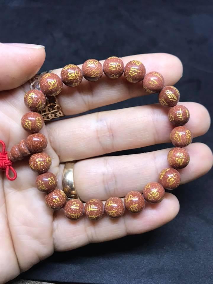 Vòng tay đá kim sa nâu 8ly