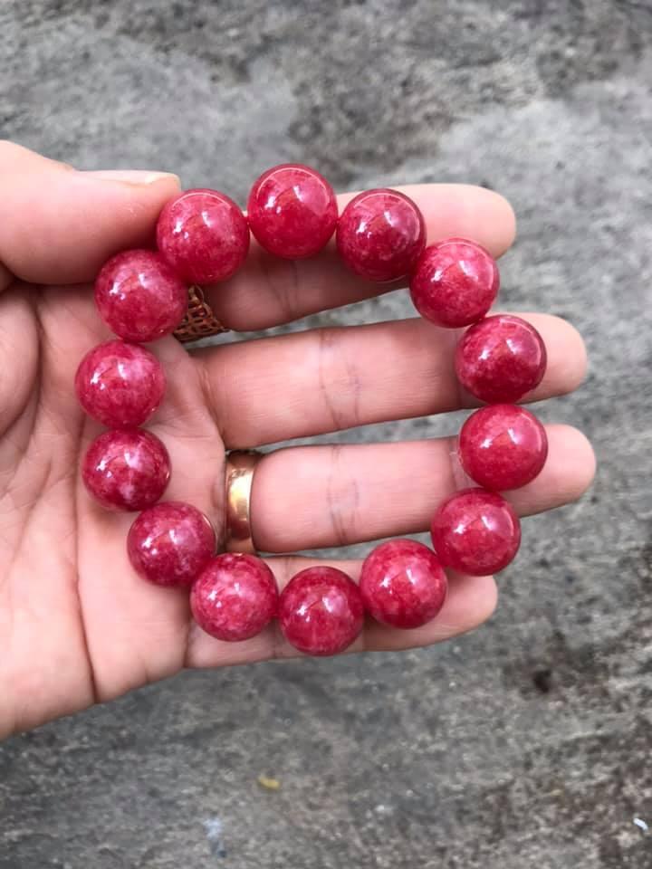 Vòng tay hồng ruby - 6MM