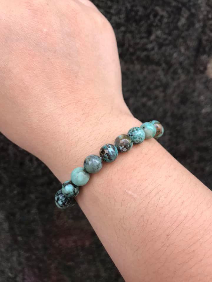 Vòng tay đá mã não xanh ngọc 8ly