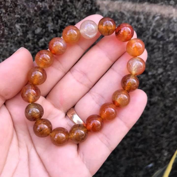 Vòng tay đá mã não vân rắn 10ly