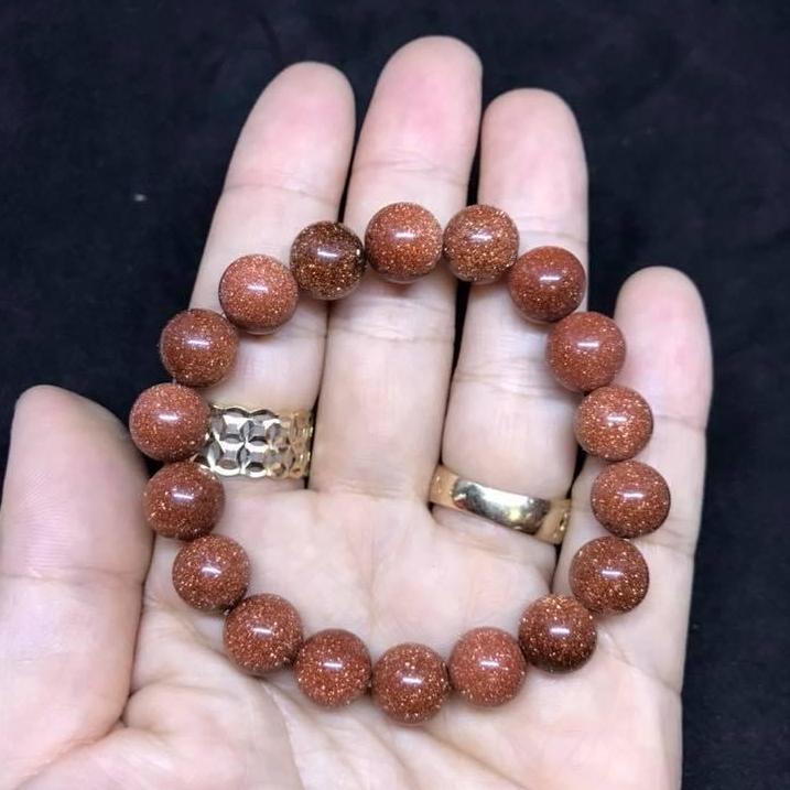 Vòng tay đá kim sa nâu 10ly