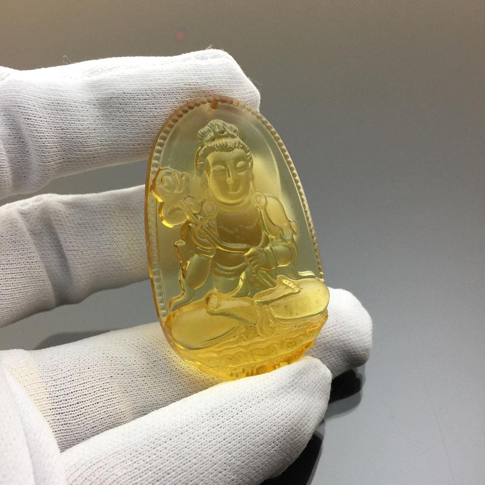 Mặt Phật Đại Thế Chí Bồ Tát pha lê vàng