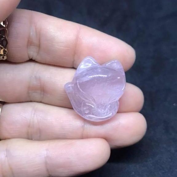 Mặt hồ ly baby thạch anh hồng