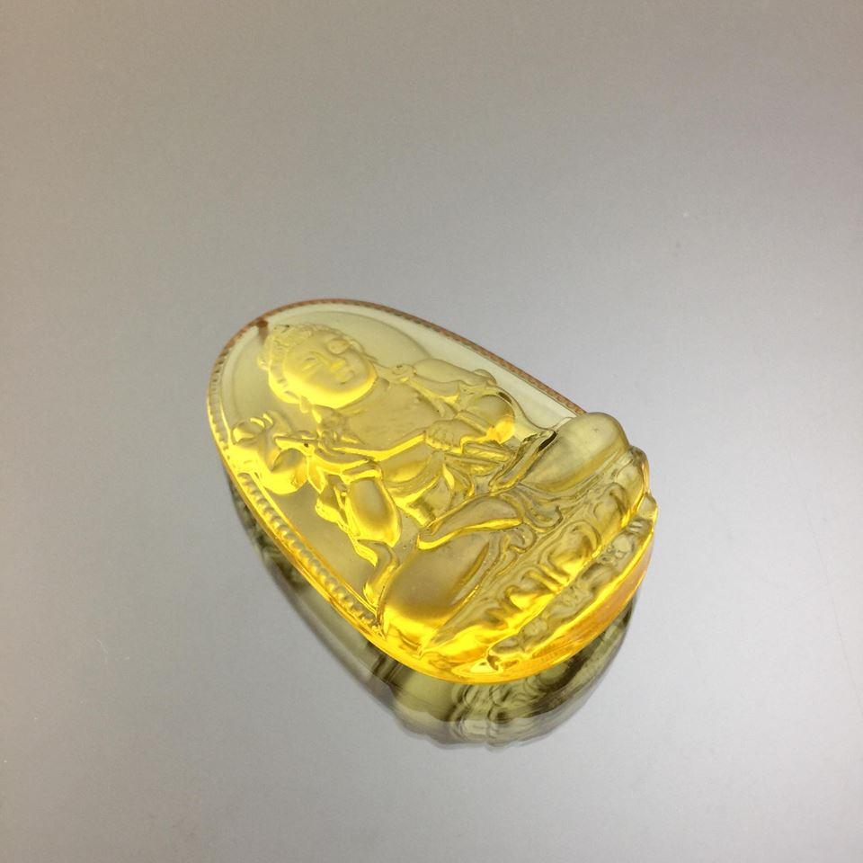 Mặt Phật Đại Thế Chí Bồ Tát pha lê vàng