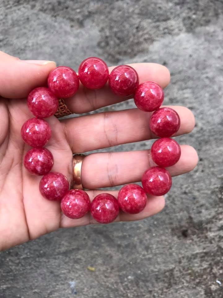 Vòng tay hồng ruby - 14MM