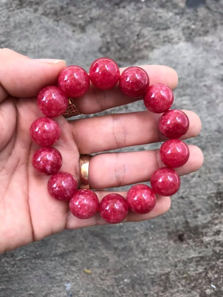 Vòng tay hồng ruby - 14MM