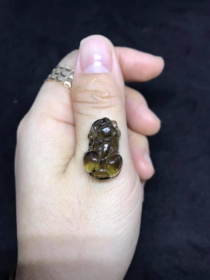 Mặt dây tỳ hưu tài lộc khói xám