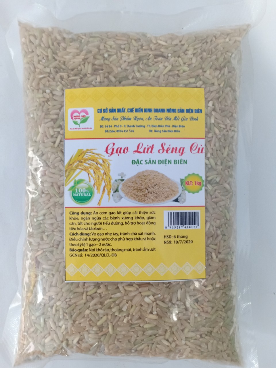 Gạo lứt séng cù Điện Biên